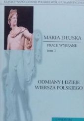 Okładka książki Odmiany i dzieje wiersza polskiego Maria Dłuska