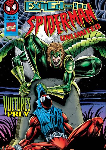 Okładki książek z cyklu Spider-Man Unlimited