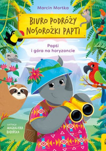 Okładki książek z serii biuro podróży nosorożki papti