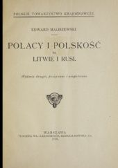 Okładka książki Polacy i polskość na Litwie i Rusi Edward Maliszewski
