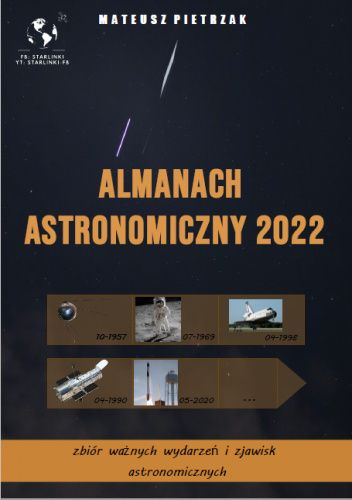 Okładki książek z serii Almanach Astronomiczny