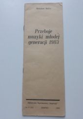 Okładka książki Przeboje muzyki młodej generacji 1983 Mirosław Bulicz
