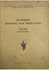 Okładka książki Badania nad roślinami Teofrast