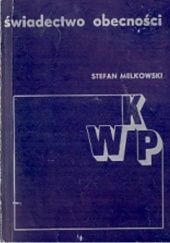 Okładka książki Świadectwo obecności Stefan Melkowski