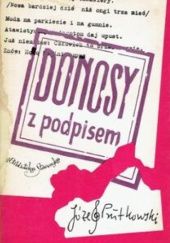 Okładka książki Donosy z podpisem Józef Prutkowski