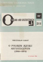 O polskim języku artystycznym (1944-1974)