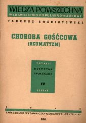 Okładka książki Choroba gośćcowa (reumatyzm) Tadeusz Rożniatowski