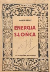 Okładka książki Energja słońca Marcin Ernst