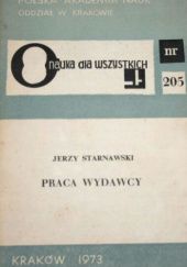 Okładka książki Praca wydawcy Jerzy Starnawski
