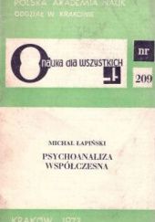 Okładka książki Psychoanaliza współczesna Michał Łapiński