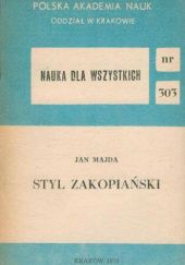 Okładka książki Styl zakopiański Jan Majda