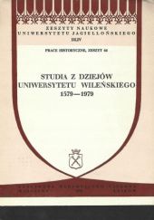 Okładka książki Studia z dziejów Uniwersytetu Wileńskiego 1579-1979 praca zbiorowa