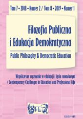 Okładka książki Filozofia Publiczna i Edukacja Demokratyczna (tom 7 nr 2, tom 8 nr 1)/2019 Arystoteles, Steffen Dietzsch, Marian Wesoły, praca zbiorowa