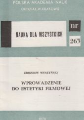 Okładka książki Wprowadzenie do estetyki filmowej Zbigniew Wyszyński