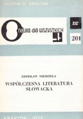 Okładka książki Współczesna literatura słowacka Zdzisław Niedziela