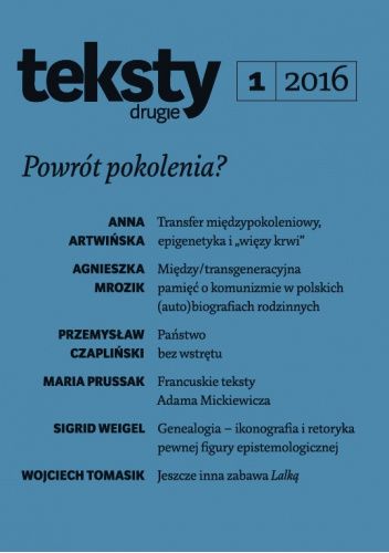 Teksty Drugie 1/2016: Powrót pokolenia? pdf chomikuj