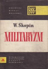 Okładka książki Militaryzm Wsiewołod Skopin