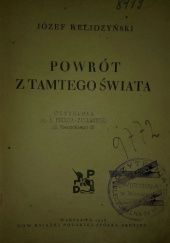 Okładka książki Powrót z tamtego świata Józef Relidzyński