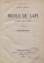 Okładka książki Nicolo de' Lapi: Powieść historyczna Massimo d' Azeglio