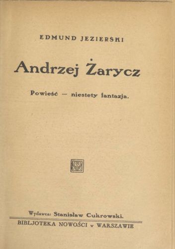 Okładki książek z cyklu Andrzej Żarycz