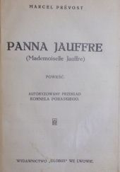 Okładka książki Panna Jauffre. Powieść Marcel Prévost