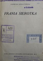 Okładka książki Frania sierotka Jadwiga Gorczyńska