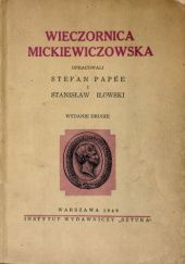 Okładka książki Wieczornica mickiewiczowska Stanisław Iłowski, Stefan Papée
