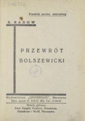 Okładka książki Przewrót bolszewicki S. Radow