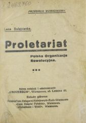 Okładka książki Proletarjat: Polska Organizacja Rewolucyjna Lena Dulębianka