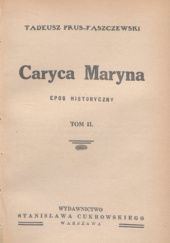 Okładka książki Caryca Maryna. Epos historyczny. Tom 2 Tadeusz Prus-Faszczewski