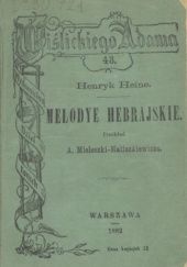 Okładka książki Melodye hebrajskie Heinrich Heine