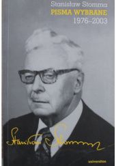 Okładka książki Pisma wybrane 1976-2003 Stanisław Stomma