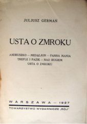 Okładka książki Usta o zmroku Juliusz German
