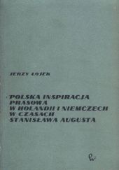 Okładka książki Polska inspiracja prasowa w Holandii i Niemczech Jerzy Łojek