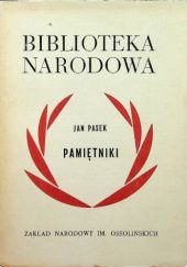 Okładka książki Pamiętniki Jan Chryzostom Pasek