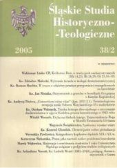 Okładka książki Śląskie studia historyczno-teologiczne t. 38 z. 2 praca zbiorowa
