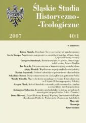 Okładka książki Śląskie studia historyczno-teologiczne t. 40 z. 1 praca zbiorowa