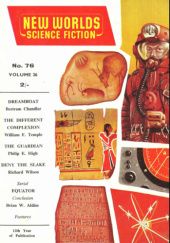 Okładka książki New Worlds Science Fiction, #76 (10/1958) Brian W. Aldiss, Ron Bennett, John Carnell, A. Bertram Chandler, Philip Empson High, William F. Temple, Richard Wilson