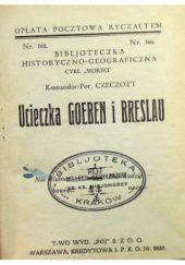 Okładka książki Ucieczka Goeben i Breslau Rafał Czeczott
