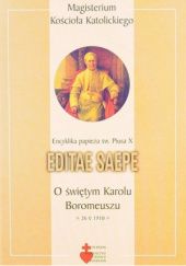 Okładka książki Editae Saepe - o św. Karolu Boromeuszu Pius X