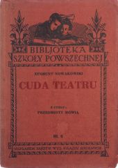 Okładka książki Cuda teatru Zygmunt Nowakowski
