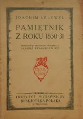 Okładka książki Pamiętnik z roku 1830-1831 Joachim Lelewel