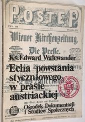 Okładka książki Echa powstania styczniowego w prasie austriackiej Edward Walewander