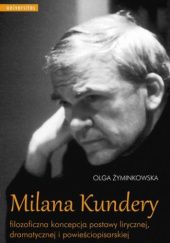 Okładka książki Milana Kundery filozoficzna koncepcja postawy lirycznej, dramatycznej i powieściopisarskiej Olga Żyminkowska