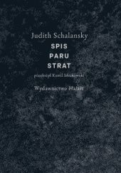 Okładka książki Spis paru strat Judith Schalansky