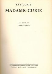 Okładka książki Madame Curie Eve Curie