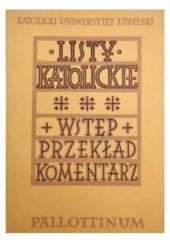Okładka książki Listy Katolickie Feliks Gryglewicz