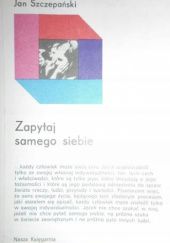 Okładka książki Zapytaj samego siebie Jan Szczepański