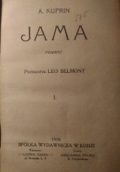 Okładka książki Jama. Powieść Aleksander Kuprin