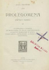 Okładka książki Prolegomena Jerzy Żuławski